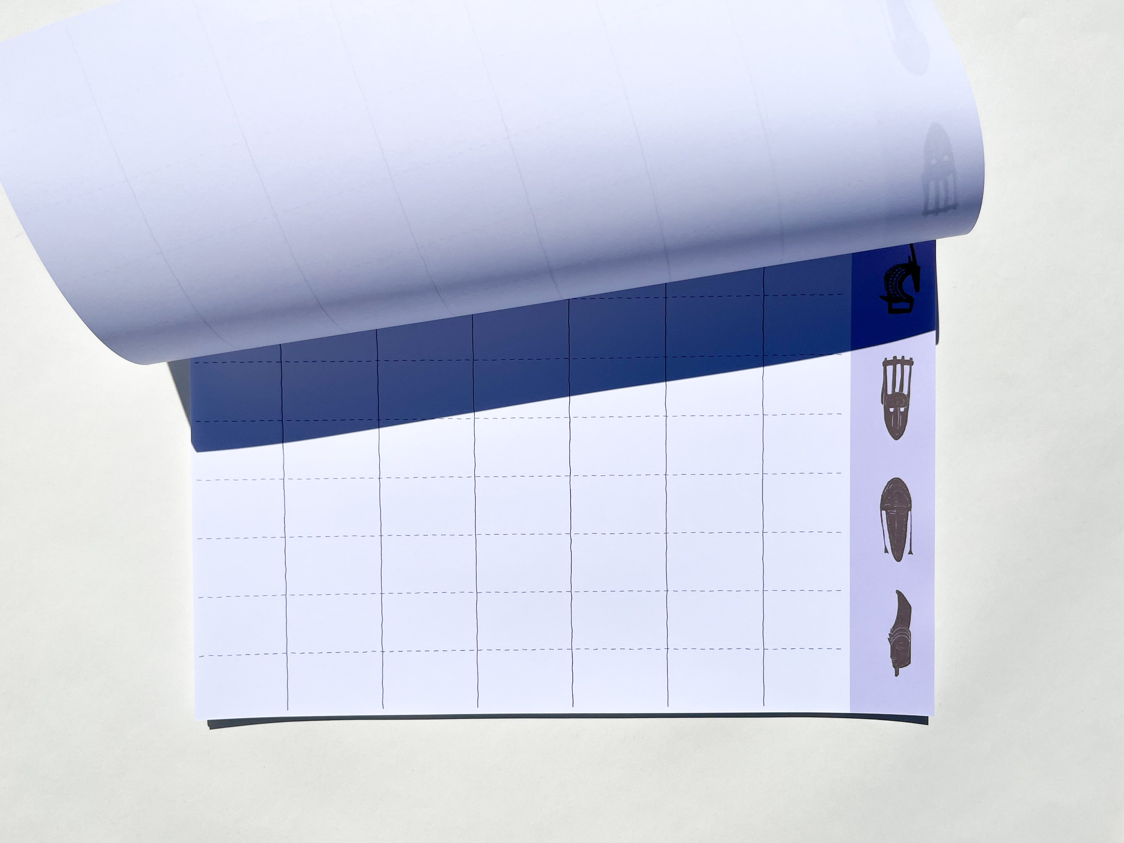 Bloc-notes Semainier A4 Les Masques - Planning Hebdomadaire