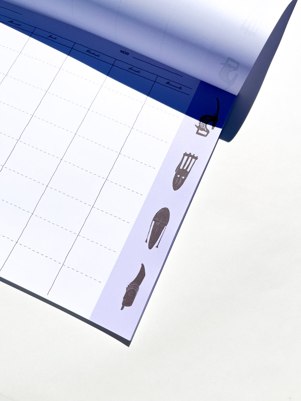 Bloc-notes Semainier A4 Les Masques - Planning Hebdomadaire