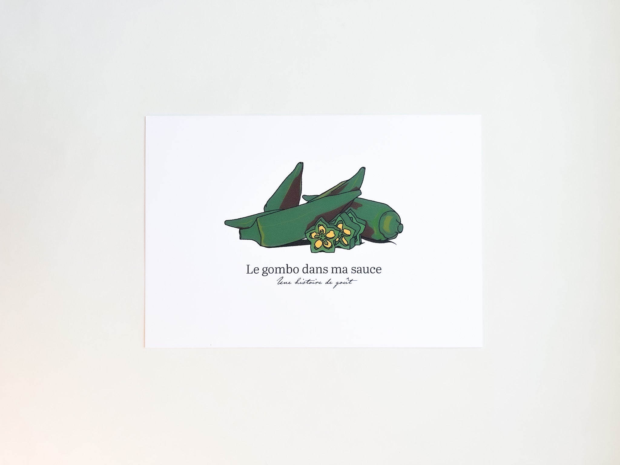Affiche Cuisine Design Le Gombo dans ma sauce • Horizontale • A5/A4 | Maison Bōgō