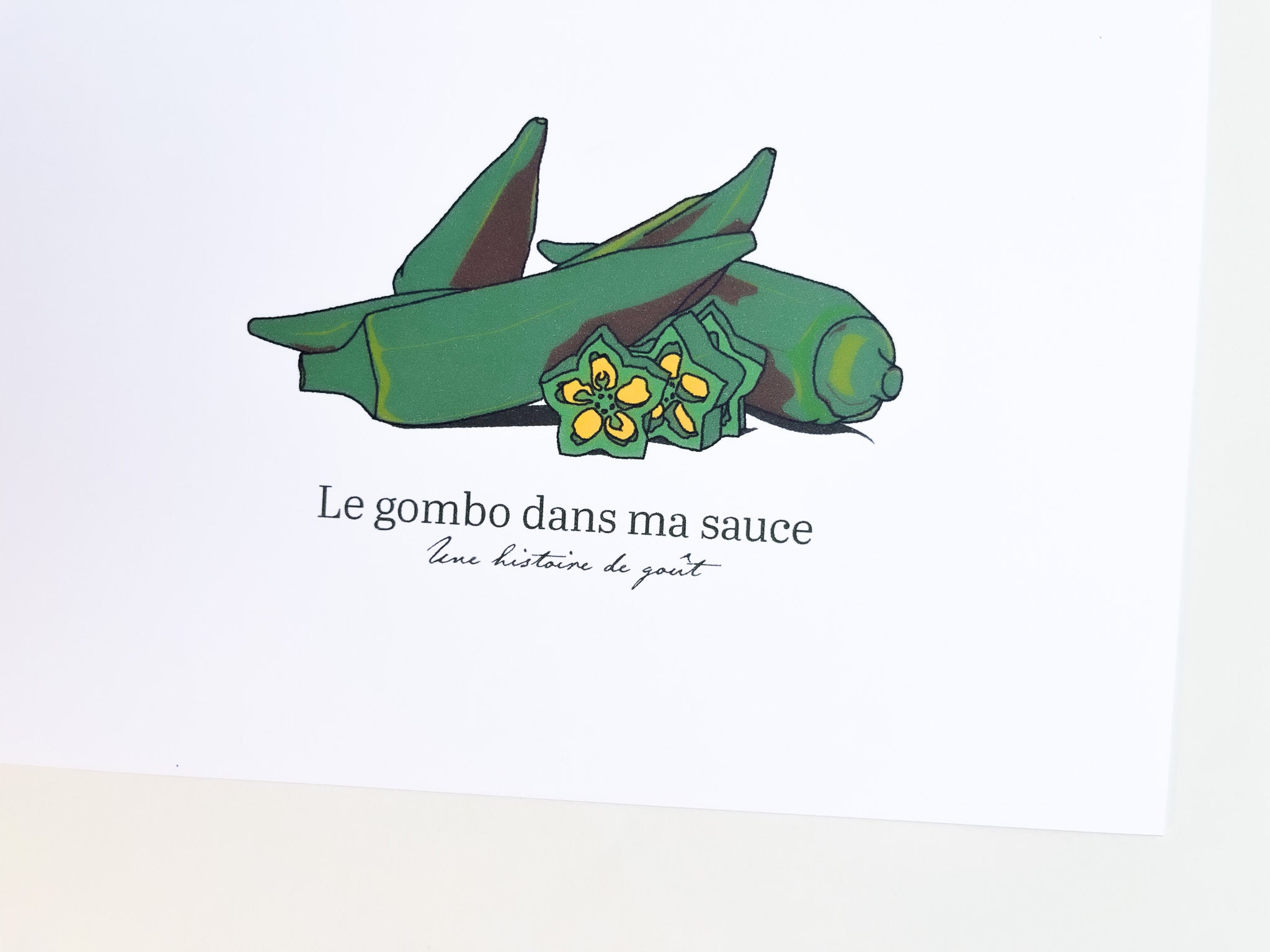 Affiche Cuisine Design Le Gombo dans ma sauce • Horizontale • A5/A4 | Maison Bōgō