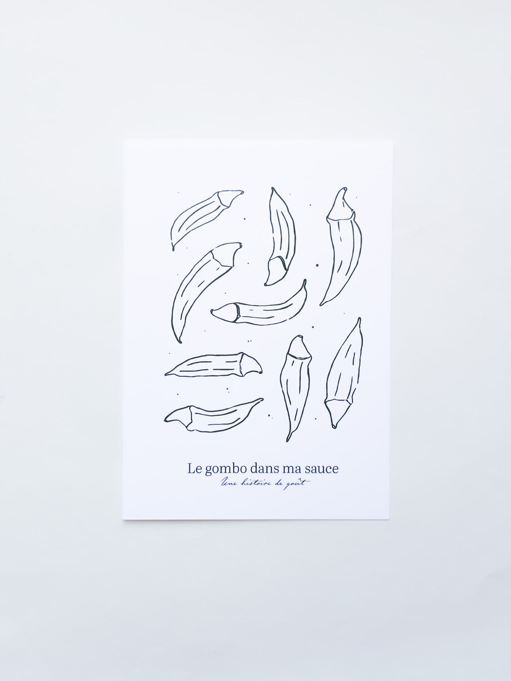 Affiche de cuisine Le Gombo dans ma sauce • Verticale • A5/A4