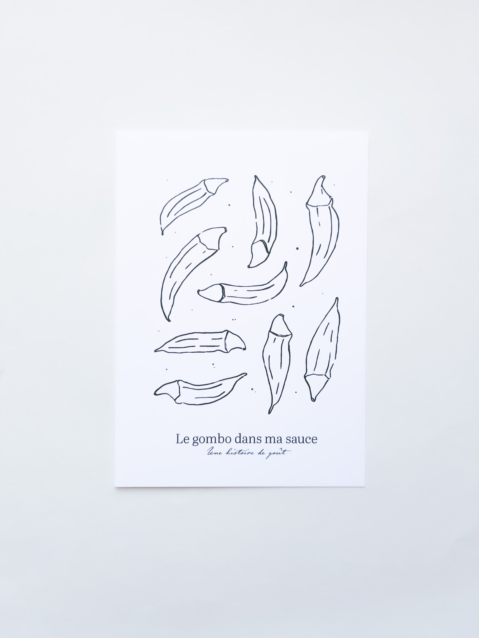 Affiche de cuisine Le Gombo dans ma sauce • Verticale • A5/A4