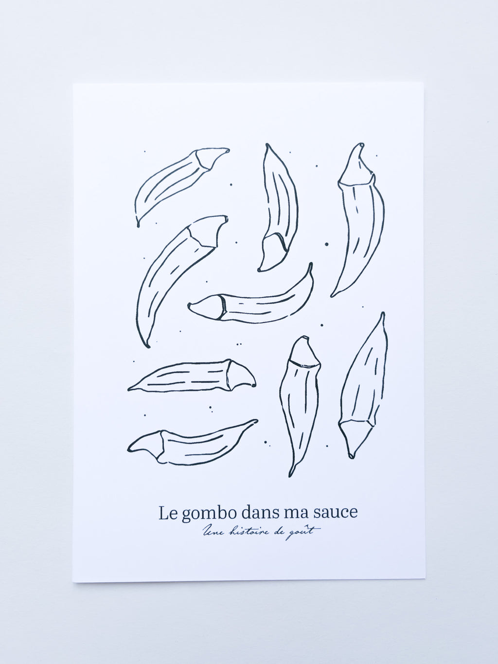 Affiche de cuisine Le Gombo dans ma sauce • Verticale • A5/A4