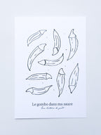 Affiche de cuisine Le Gombo dans ma sauce • Verticale • A5/A4