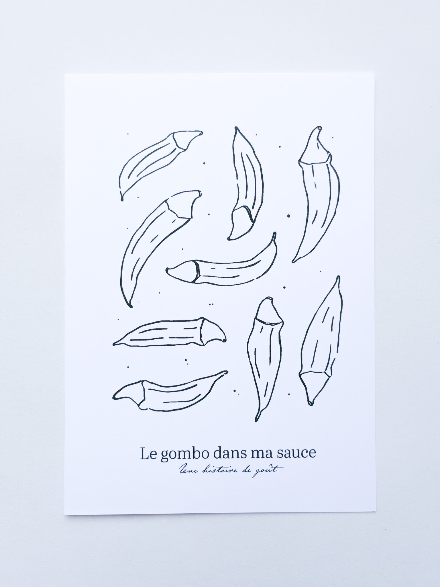 Affiche de cuisine Le Gombo dans ma sauce • Verticale • A5/A4