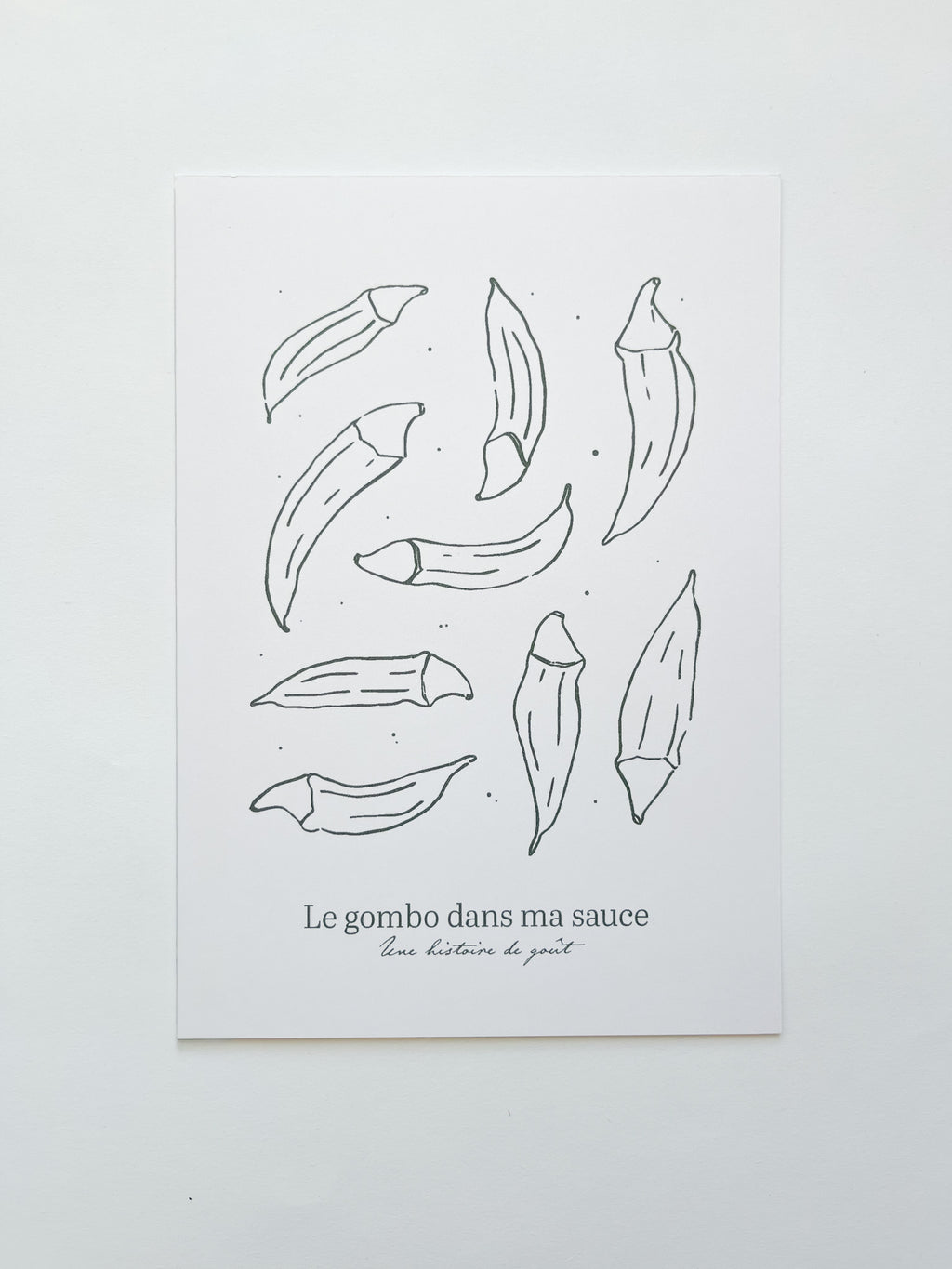 Affiche de cuisine Le Gombo dans ma sauce • Verticale • A5/A4