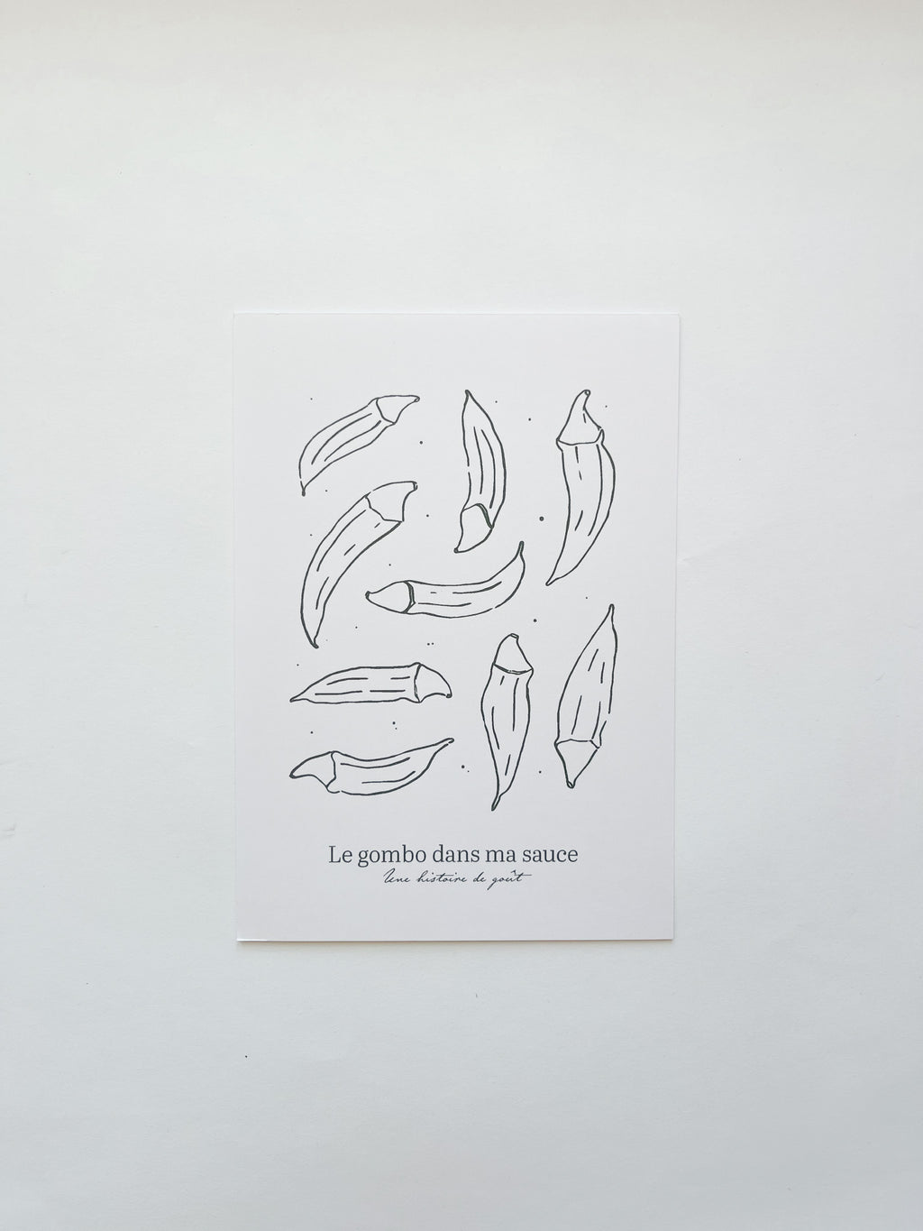 Affiche de cuisine Le Gombo dans ma sauce • Verticale • A5/A4