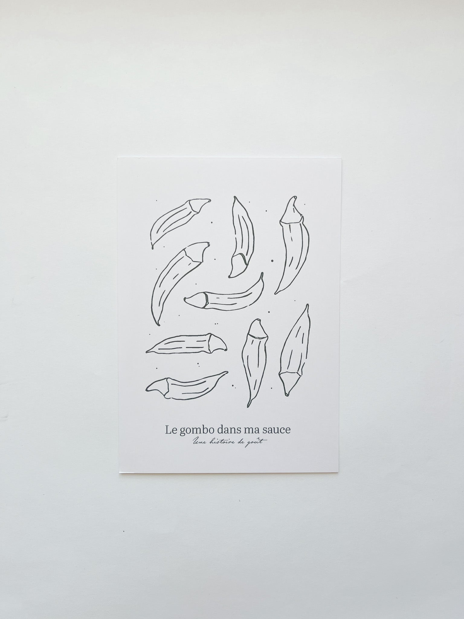 Affiche de cuisine Le Gombo dans ma sauce • Verticale • A5/A4